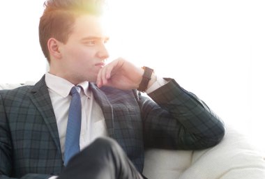 iş kavramı. Kendine güvenen işadamı fotoğrafı