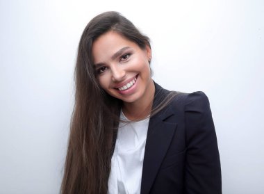 modern genç iş kadını poz