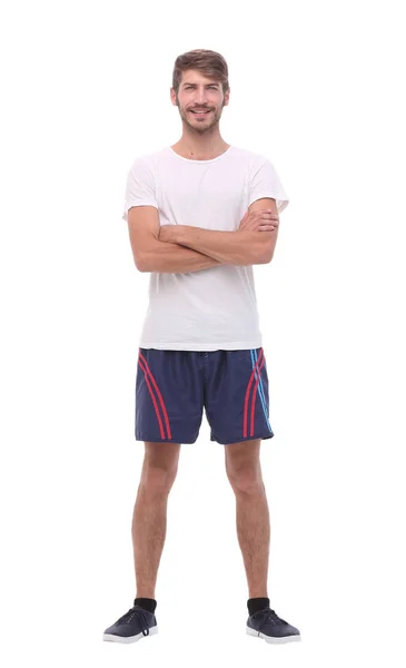 Tam uzunlukta Anacaddeden genç adam spor giyim — Stok fotoğraf