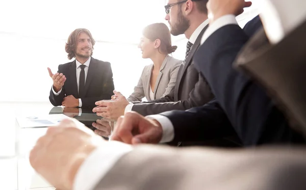 Treffen Von Geschäftsleuten Das Unternehmenskonzept Diskutieren Foto Mit Kopierraum — Stockfoto