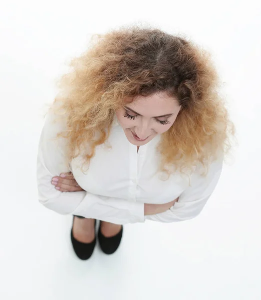 Vista de cima. mulher de negócios — Fotografia de Stock