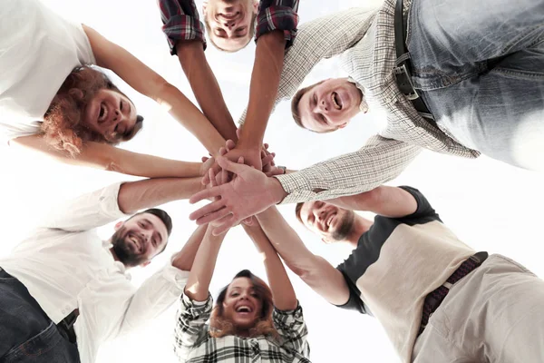 Team di lavoro con le mani giunte — Foto Stock