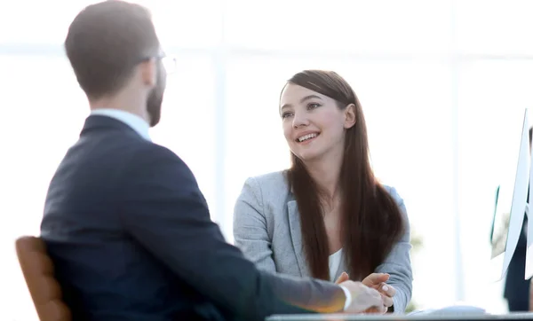 Closeup.business socios discutir . — Foto de Stock