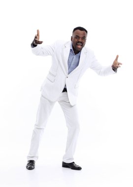 neşeli Afrikalı zenci kutlama tezahürat Studio