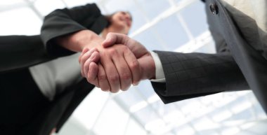 İş ortaklığı toplantı kavramı. Görüntü businessmans handsha