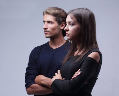 closeup.Young çift kavga sonra