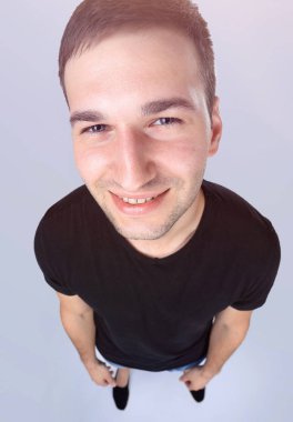 confidence.a modern adam büyük bir kafa ile kavramı.