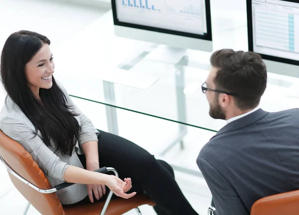 Members of a business team discussing working problems