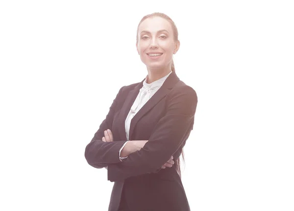 I full tillväxt. självsäker kvinnliga office Manager — Stockfoto