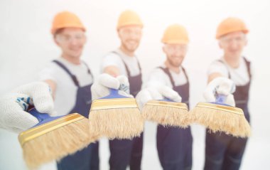 Grup inşaatçılar farklı araçlarla