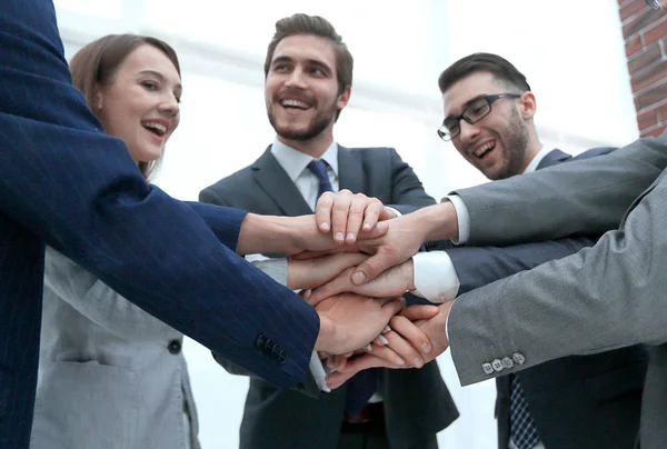 Group of Friends with Hands in Stack, Teamwork — Stock Photo, Image