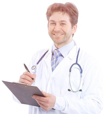 gülümseyen bir doktor portresi .