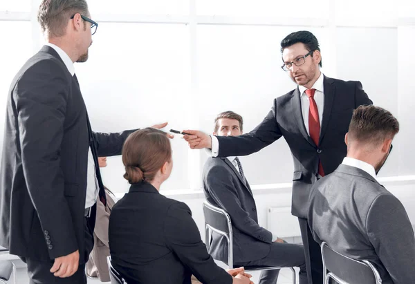 Comunicação de sucesso na reunião ou negociação — Fotografia de Stock