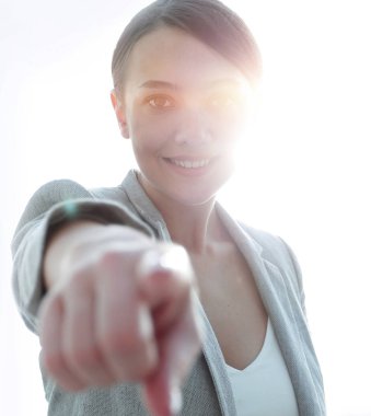 ileriye dönük mutlu iş kadını