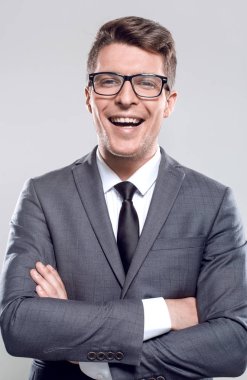 genç işadamı tam izole studio resim