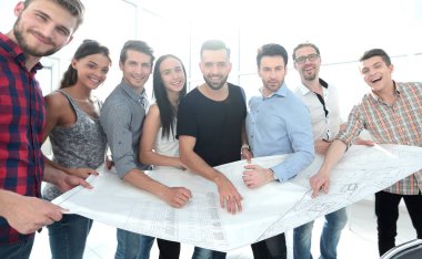 yakın up.a grup modern bir ofiste ayakta Mimarlar