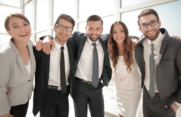 close up.portrait of a friendly business team.