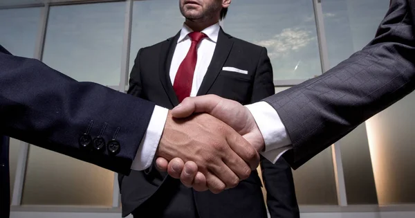 Affärspartners skaka hand — Stockfoto