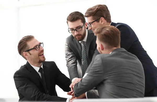 Business partners gesture show their unanimity — Stock Photo, Image