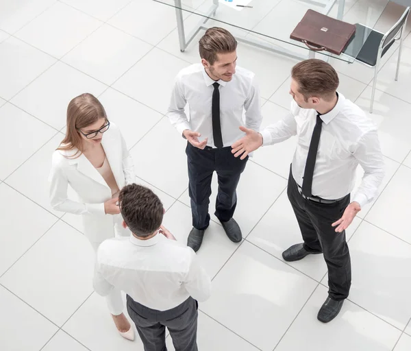 Top view.the business team is discussing new ideas. — Stock Photo, Image