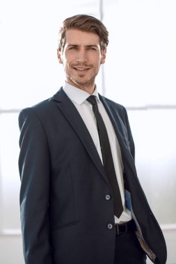 up.Confident iş adamı kapatın