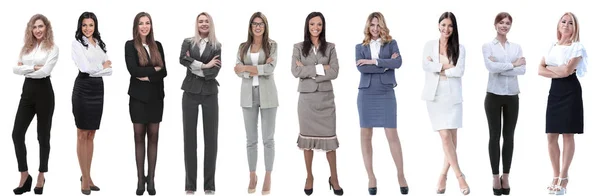 Collection of full-length portraits of young business women — Stock Photo, Image