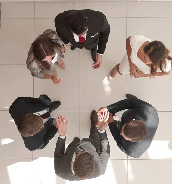 Ovanifrån. Business-team arbete problemlösning — Stockfoto