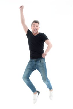 yakışıklı adam atlama.