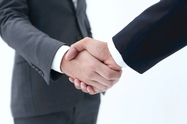 Businessman by handshake invites to cooperation. — Stock Photo, Image