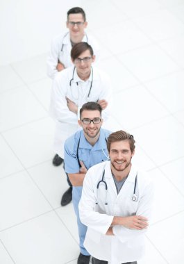 tıbbi personnel.isolated beyaz grup