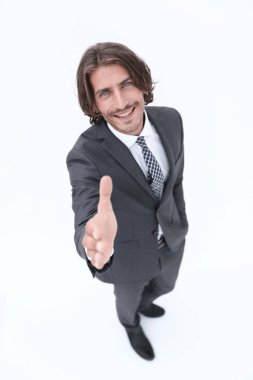 iş adam shake - om el odaklanmak için uzanan eli