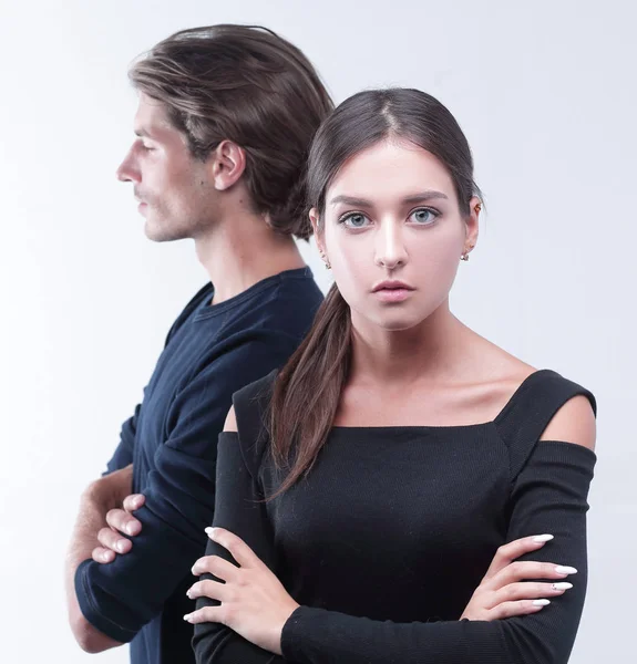 Closeup.conflictuale young couple — Stock Photo, Image