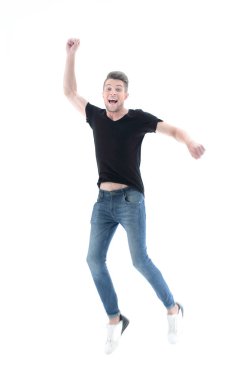 yakışıklı adam atlama.