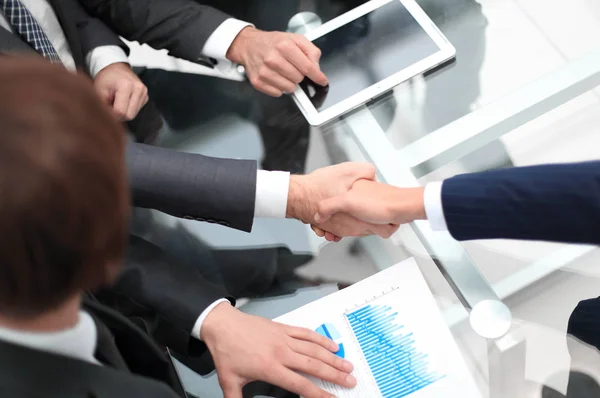 Handshake de negócios e conceito de pessoas de negócios . — Fotografia de Stock