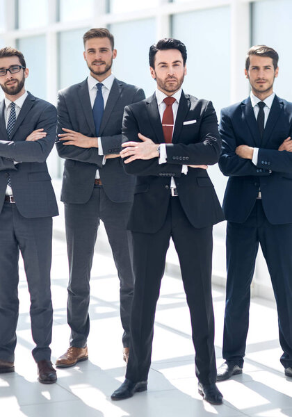 in full growth.a group of confident business people