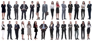 Beyazlar üzerinde izole edilmiş başarılı iş adamları grubu