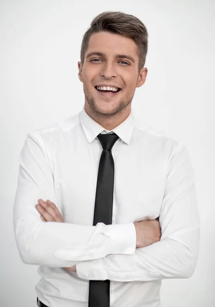 Joven sonriendo a la cámara, vertical — Foto de Stock