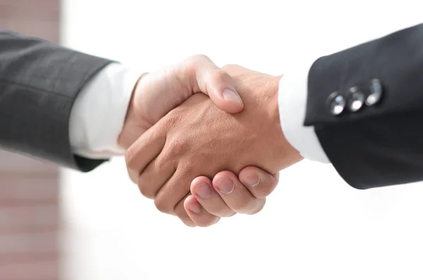 Closeup.handshake de parceiros de negócios — Fotografia de Stock