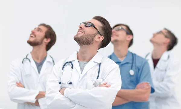 Confident medical team looking at copy space — Stock Photo, Image