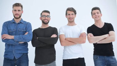 bir grup modern genç adam portresi