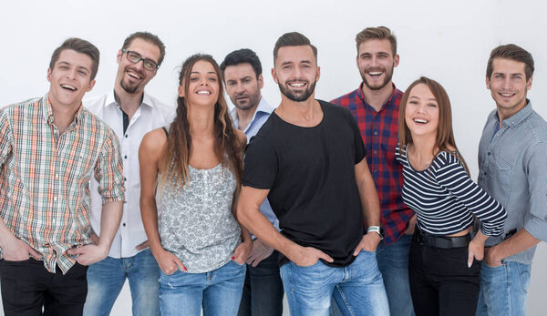 group of creative youth standing together