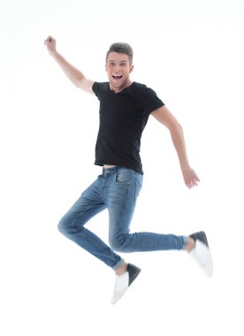 yakışıklı adam atlama.