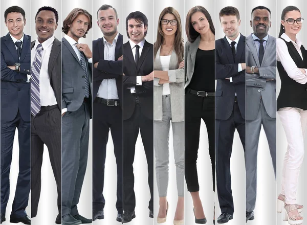 In full growth. modern successful business people. — Stock Photo, Image