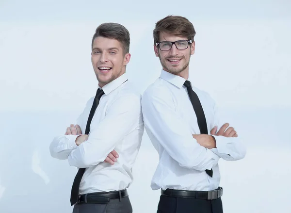 Two business colleagues, standing — Stock Photo, Image