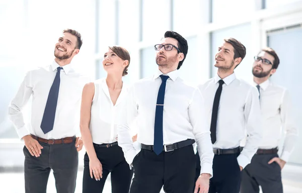 Successful business team looking at copy space — Stock Photo, Image