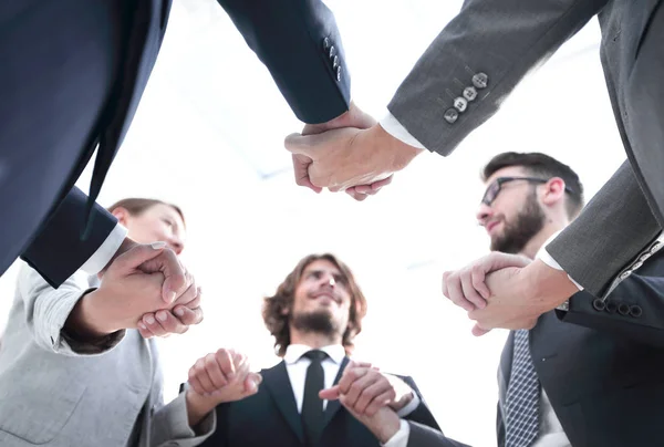 Onderaanzicht... een succesvol bedrijf-team — Stockfoto