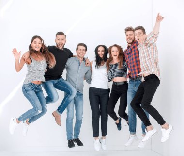 Genç insanlardan oluşan muzaffer bir grup