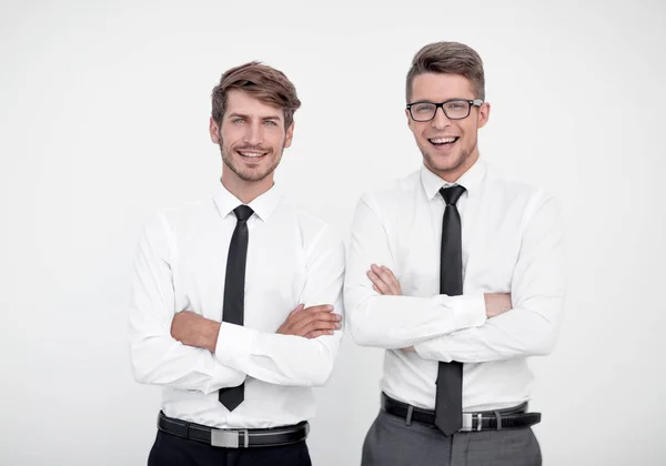 Два чоловіки стоять в офісі — стокове фото
