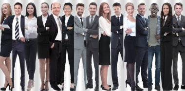 Tam gelişim. Grup başarılı genç girişimciler.