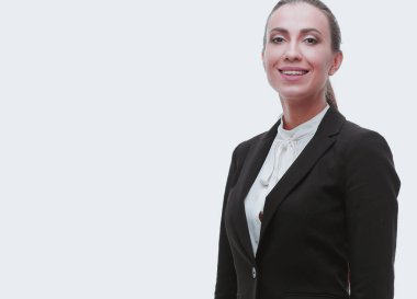 tam büyüme. Kendine güvenen kadın Ofis Yöneticisi